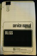 Bliss-Bliss Press C-22 Thru C-60 Operation, Service Manual-C-22-C-60-01